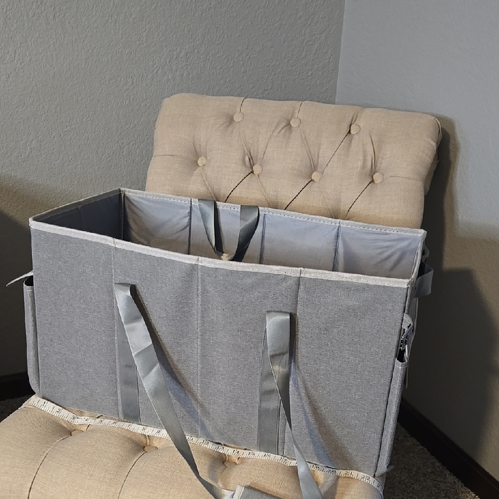 Gray Foldable Storage Bin